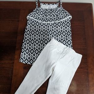Carters Dress - Black/White w/leggings